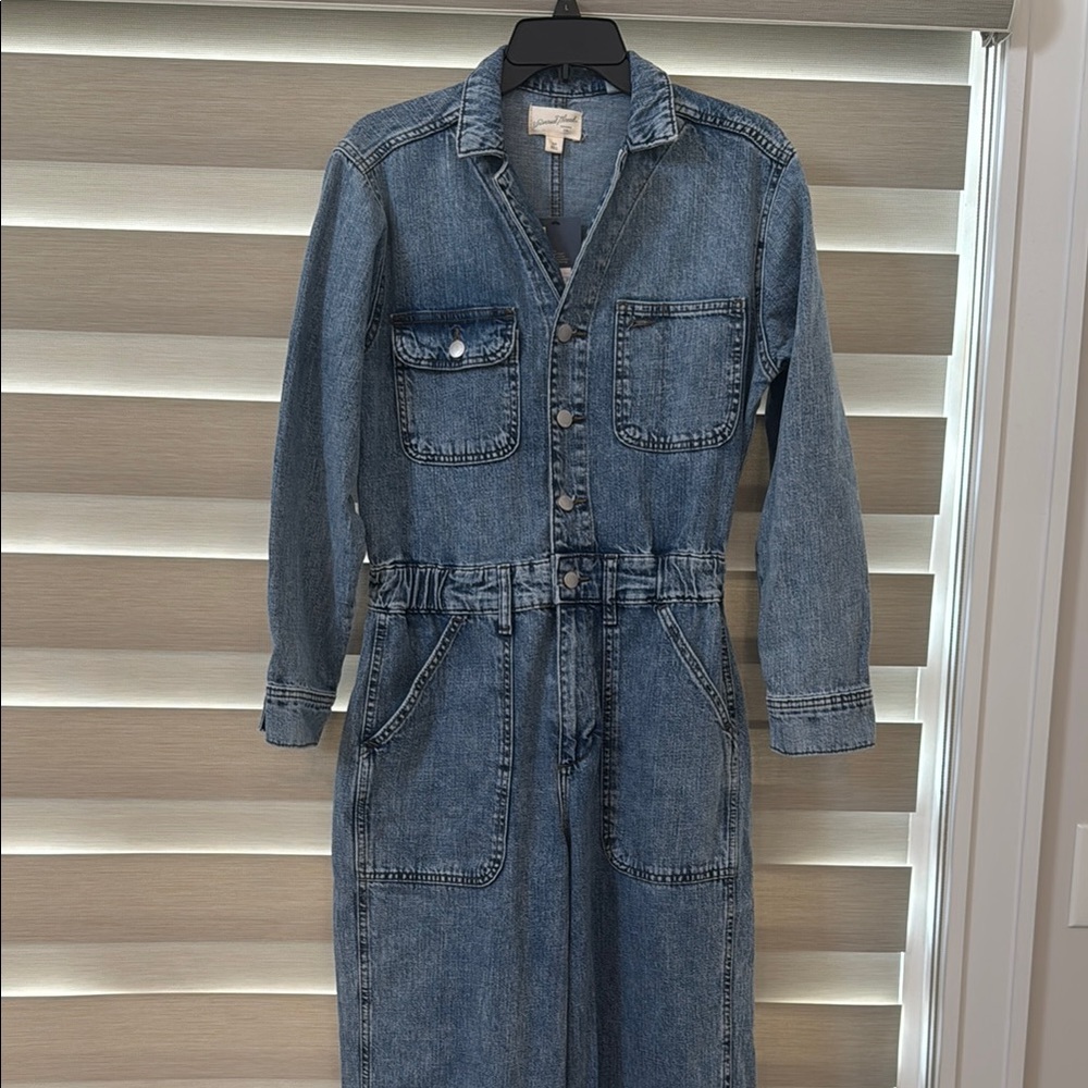 Universal Threads Denim Long-Sleeve Jumpsuit